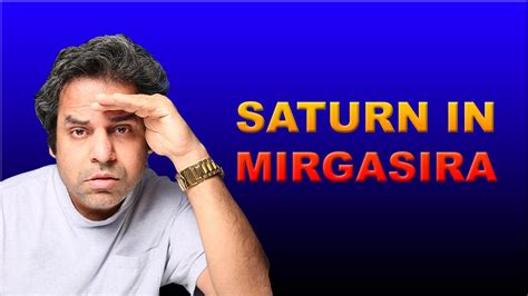 Saturn In Mrigashira Nakshatra In Vedic Astrology Youtube