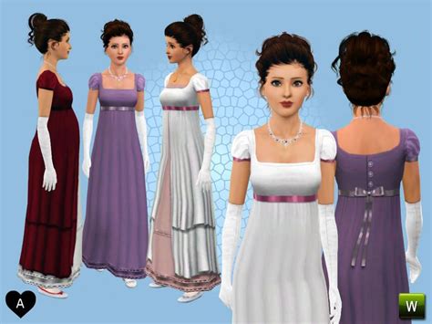 Agapi R S Regency Clothes Regency Dress Sims Sims 4