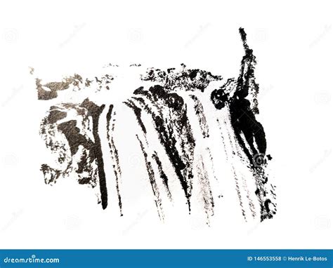 Chinese Brush Stroke Painting Freehand Stock Illustration