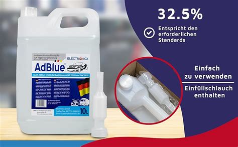 Electronicx AdBlue 100 Liter 10 X 10L für Diesel Kanister