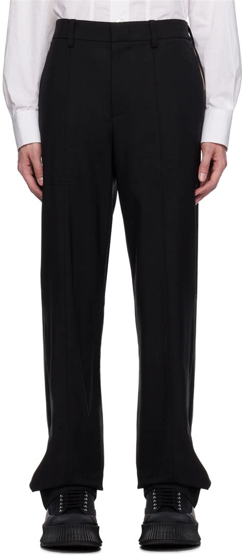 Pantalon Noir à Plis Helmut Lang En Solde