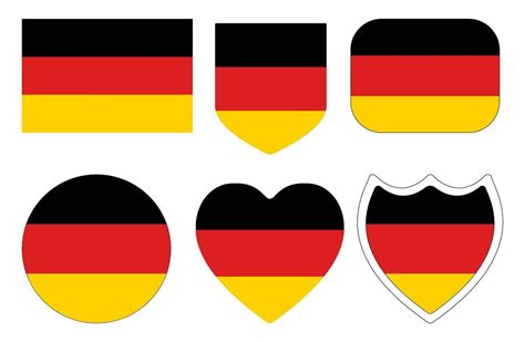 German flag set. Flag of Germany in design shape set. 24901680 Vector ...