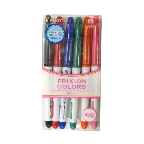 Pilot Frixion Erasable Markers, 6 Colors Japanese Import Coloring Bible ...