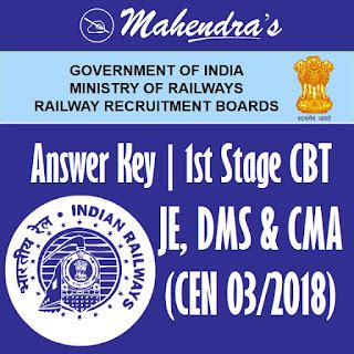 Rrb Je Dms Cma Cen St Stage Cbt Answer Key