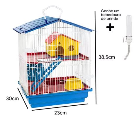 Gaiola Para Hamster 2 Andares Teto De Plástico Jel Plast MercadoLibre