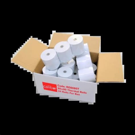 Calibor Thermal Paper 80MM X 80MM 24 Rolls Box Intermax