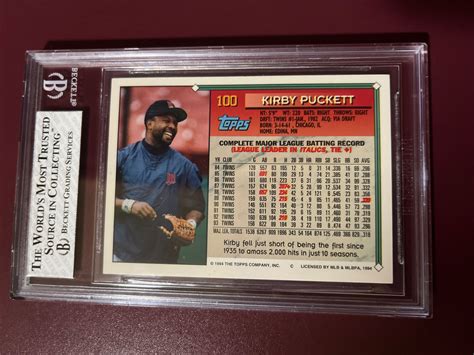 1994 Topps Gold 100 Kirby Puckett For Sale Online EBay