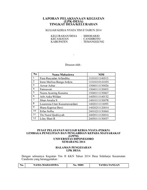 Detail Contoh Laporan Kegiatan Koleksi Nomer 44