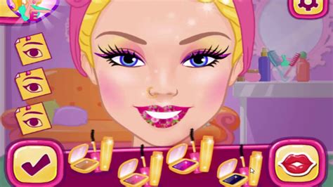 Barbie Makeup And Dressup Games Youtube