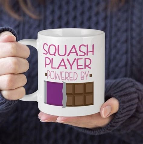 Funny Squash Player Powered By Chocolate Mug Office Humor Funny Office