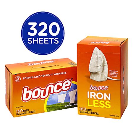 Bounce Outdoor Fresh Dryer Sheets Sheets Per Pack Case Of Packs