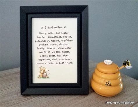 Winnie The Pooh Grandmother Poem X Print For Framing Parent