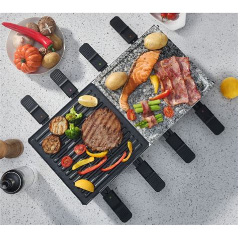 Appareil à raclette 4en1 pour 8 personnes cheese stone v019839 Senya