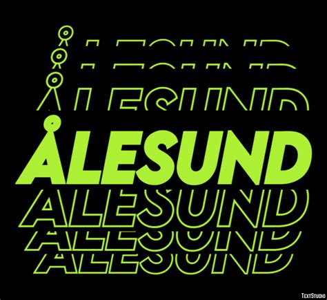 Ålesund | Modern Stroke | Text Effect Generator