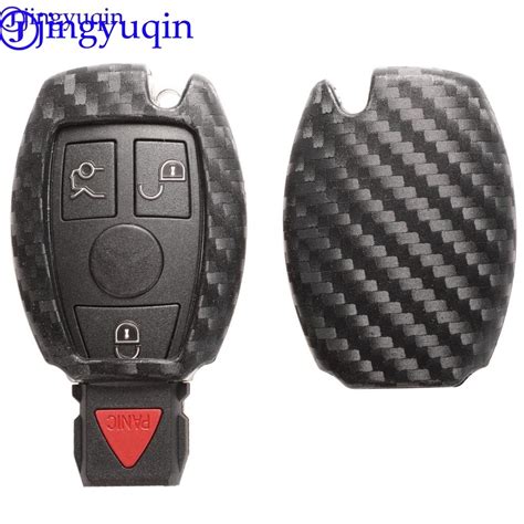 Jingyuqin Carbon Men Car Key Bag Case For Mercedes Benz BGA AMG W203