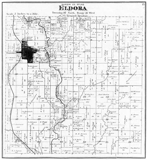 Eldora Township Map - 1875