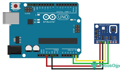 Подключение датчика качества воздуха, температуры и влажности ENS160 ...