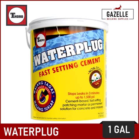 Waterplug Fast Setting Cement Cementitious Waterpoofing 1 Gal Gallon