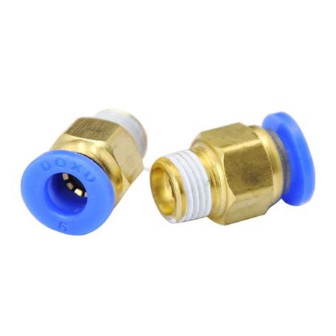 Brass 6mm Pneumatic Connector Male Straight One Touch Pneumatic Fitting