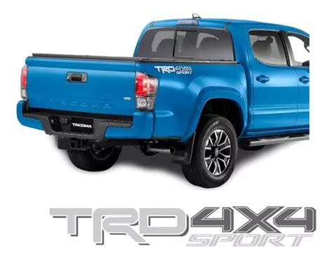 Calca Calcomania Sticker Toyota Tacoma Trd 4x4 Sport Gris 299 En