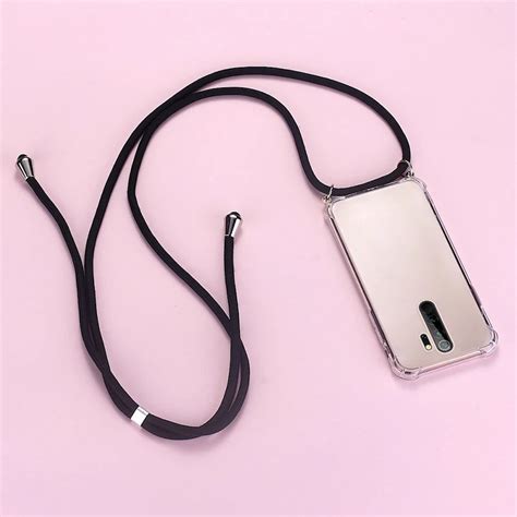 Funda de teléfono de silicona con cordón para Xiaomi Redmi Note