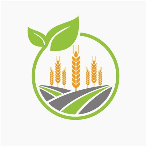 Agriculture Logo Design Concept With Wheat Icon Farming Logotype