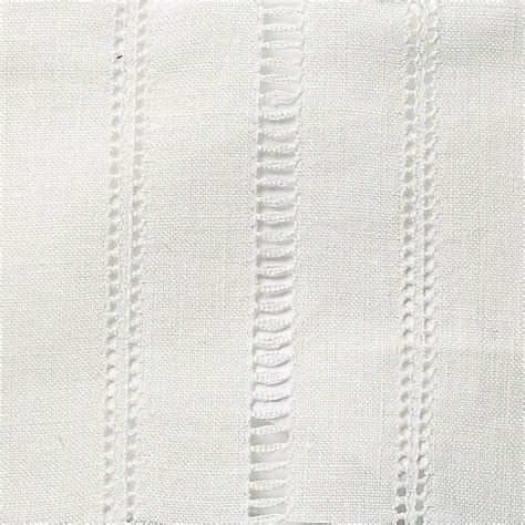 Drawn Thread Curtains Ladder Stitch Rows Ivory White Pure