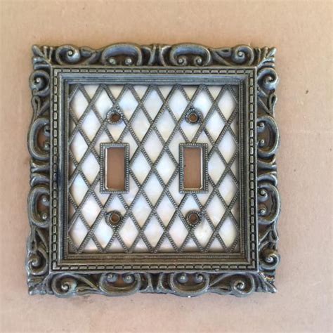 Vintage Metal Pearlized Light Switch Plate Cover