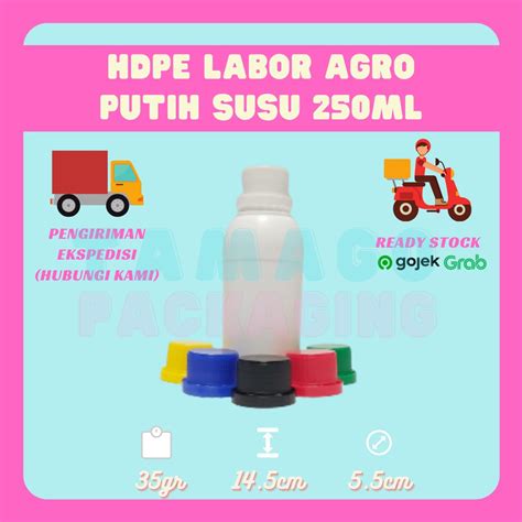 Jual Botol Plastik Agro Labor Putih Susu Ml Hdpe Minimum Pcs