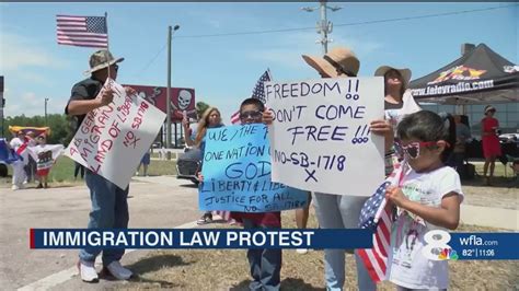 Floridas New Immigration Law Sparks Protests In Tampa YouTube