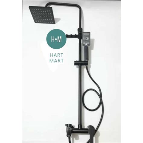 Hitam Black Hot Cold Shower Colomn Black Hot Cold Shower Pole Set Shopee Malaysia