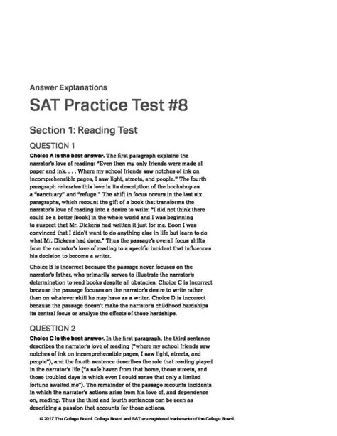 How To Ace The Sat With A Practice Test And Detailed Answer Explanations