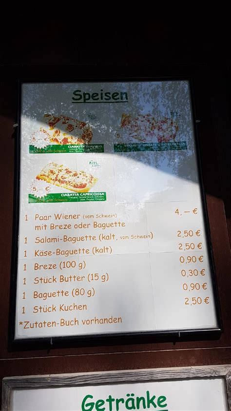 Speisekarte Von Kiosk Wildpark Cafe Poing