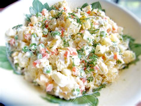 Olivye Olivier Salad Russian Potato Salad Recipe Things And Ways