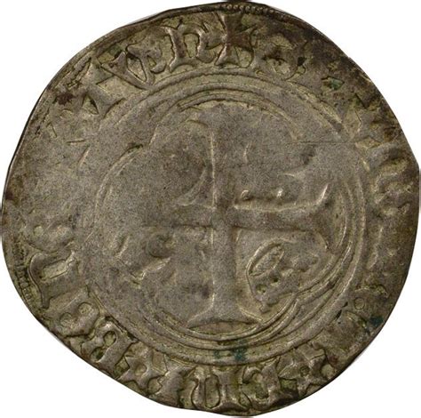 1 blanc à la couronne France Charles VIII 1488 1498 B Rouen