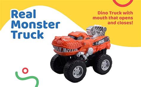 Amazon Build Me Dazmers Dino Monster Truck Motorized T Rex