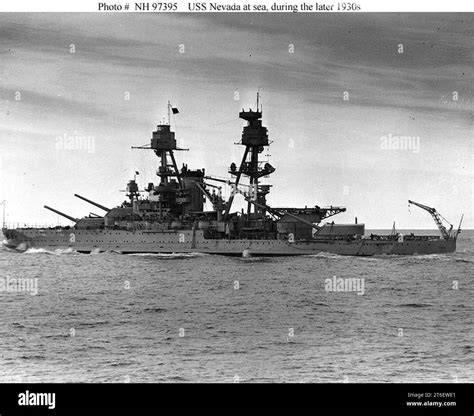 USS Nevada (BB-36) at sea Stock Photo - Alamy