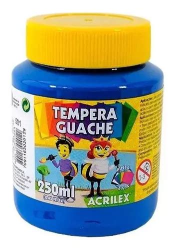 Tinta De T Mpera Azul Gouache Ml Acrilex Mercadolibre