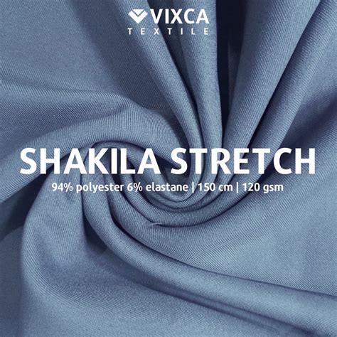 Jual Per M Kain Bahan Shakila Stretch Lebar Cm Samira Syakila