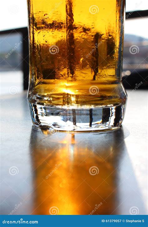 Beer Glass On A Table Stock Image Image Of Hour Republic 61379057