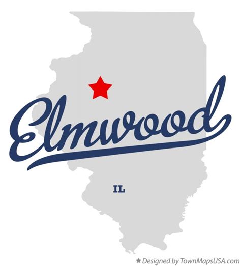 Map of Elmwood, IL, Illinois