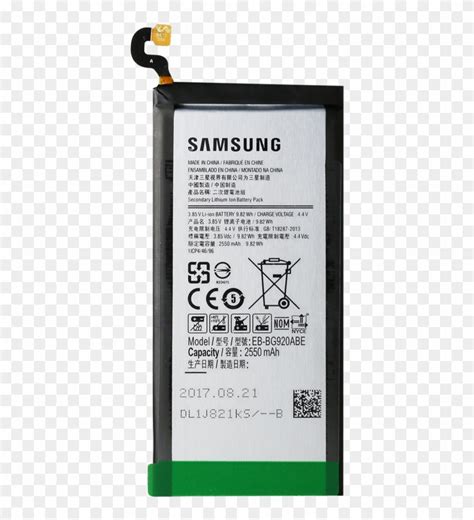 Genuine Samsung Galaxy S6 Battery - Samsung Sm G920f Battery, HD Png ...