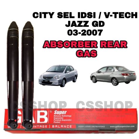 HIGHT QUALITY GAB Shock Absorber Rear Set Honda City SEL SAA I Vtec