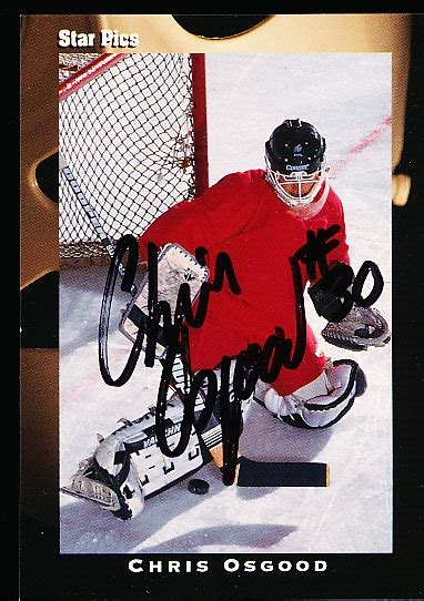 Lot Detail Autographed 1991 Star Pics Hockey 55 Chris Osgood JSA