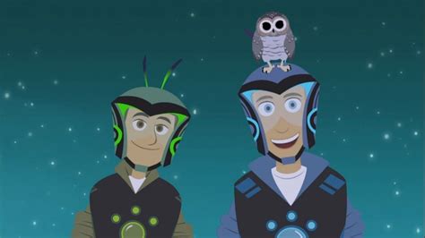 Wild Kratts Cartoon Characters in Night Sky