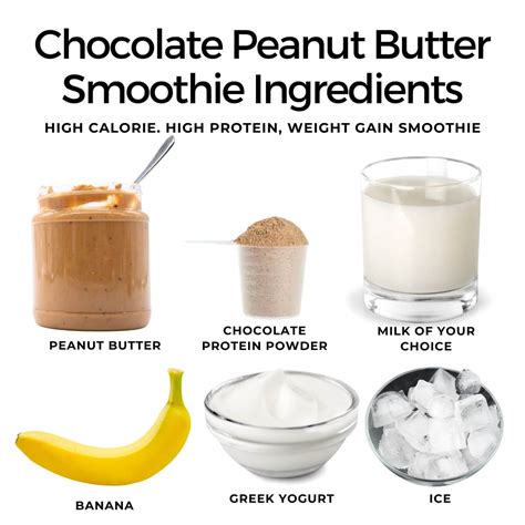 High Calorie High Protein Chocolate Peanut Butter Smoothie - Healthy ...