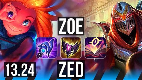 ZOE Vs ZED MID 19 2 9 Legendary 7 Solo Kills 66 Winrate Rank