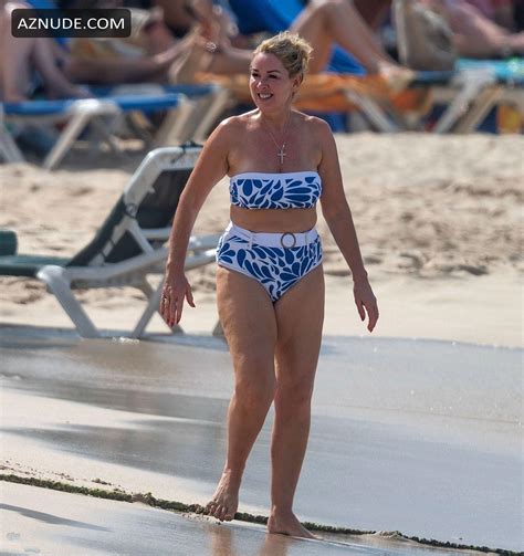 Claire Sweeney Sexy Spotted Showing Off Her Attractive Bikini Body In Barbados Beach AZNude