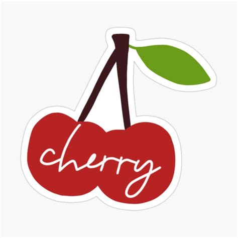 Cherry Sticker Sticker By Zarapatel Cherry Sticker Stickers