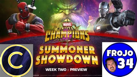 Summoner Showdown Week 2 Cade Vs Frojo Live Marvel Contest Of Champions Youtube